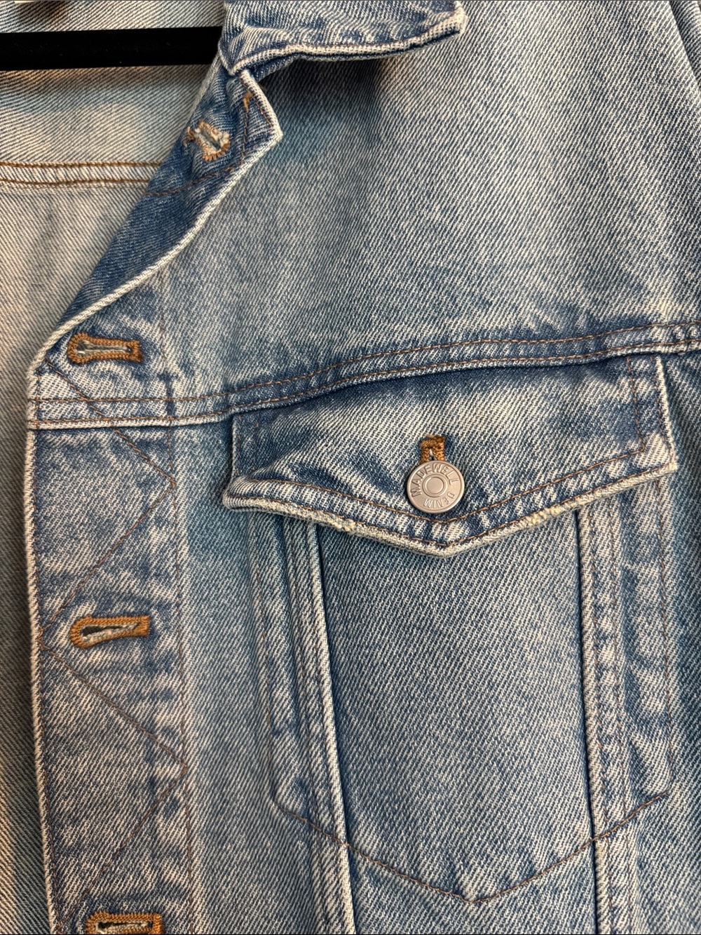 Madewell Oversized Light Blue Denim Jacket - Picture 3 of 5